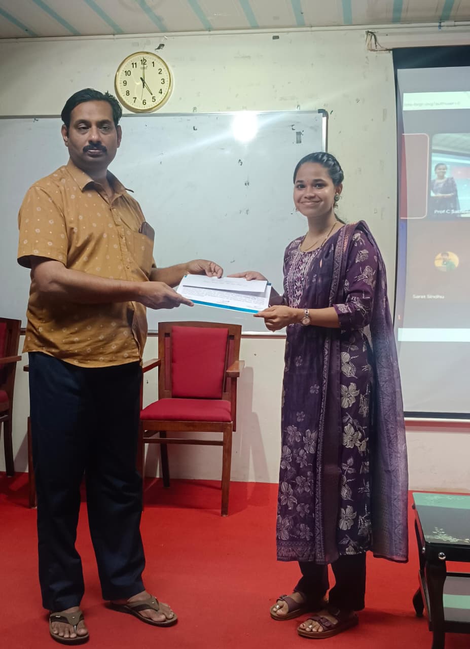 Ms Vinitha Serrao received the Prof David Hanagal Best Paper Award: December 16, 2025