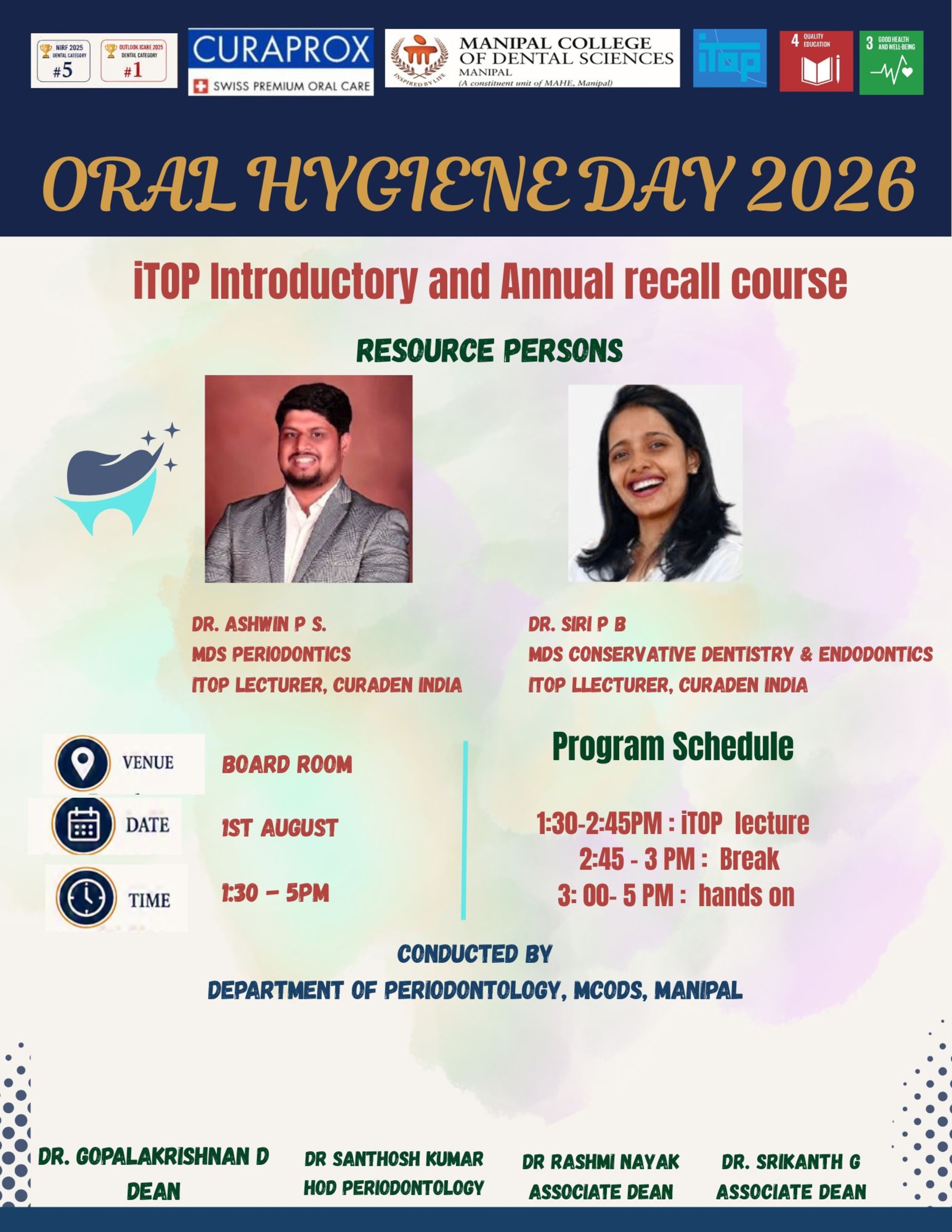 Oral Hygiene Day 2026 - iTOP introductory and Annual recall