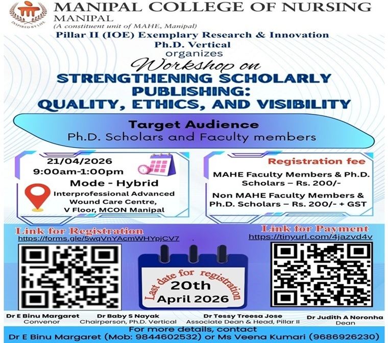 Workshop on "Strengthening Scholarly Publishing: Quality, Ethics, and Visibility"