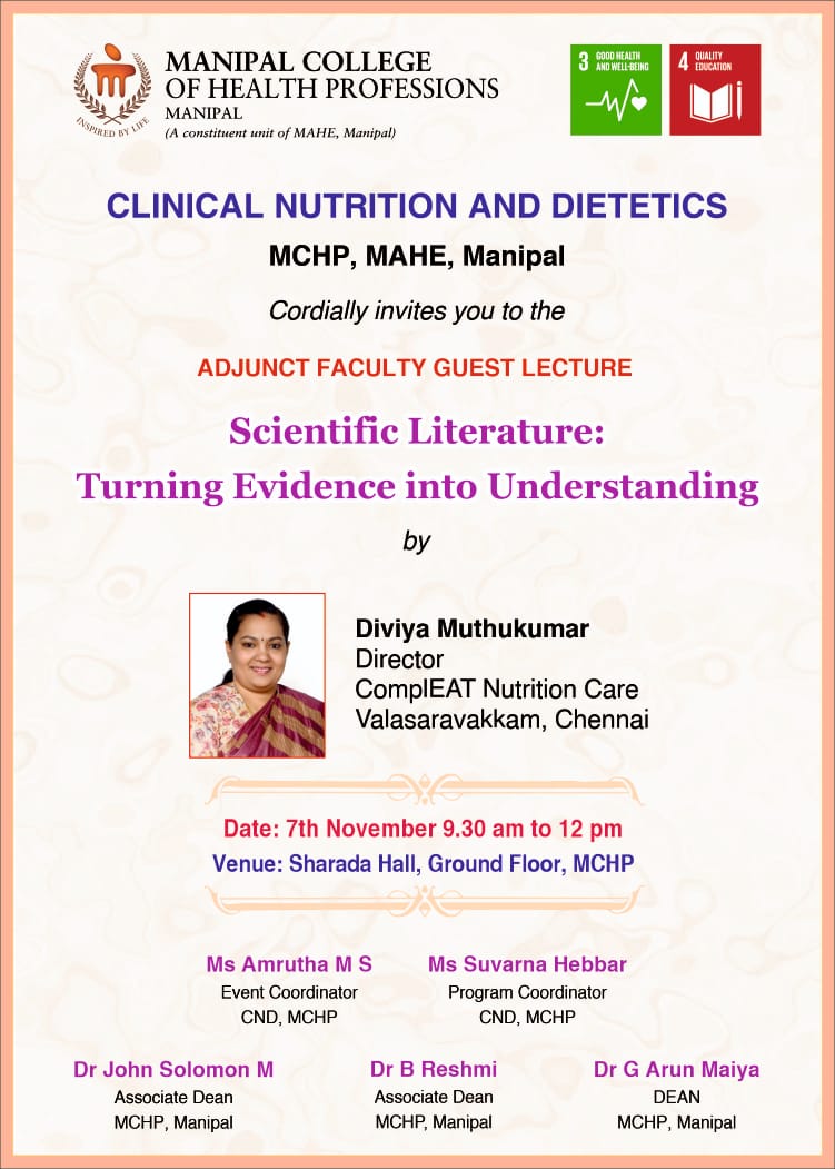 Adjunct Faculty Guest Lecture on “Scientific Literature: Turning Evidence into Understanding “