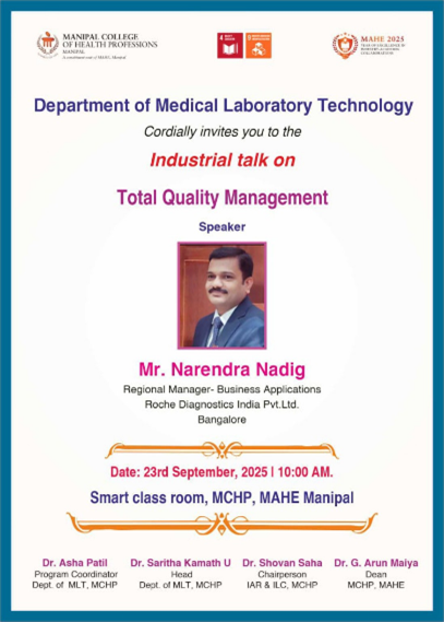 Industrial Talk on Total Quality Management