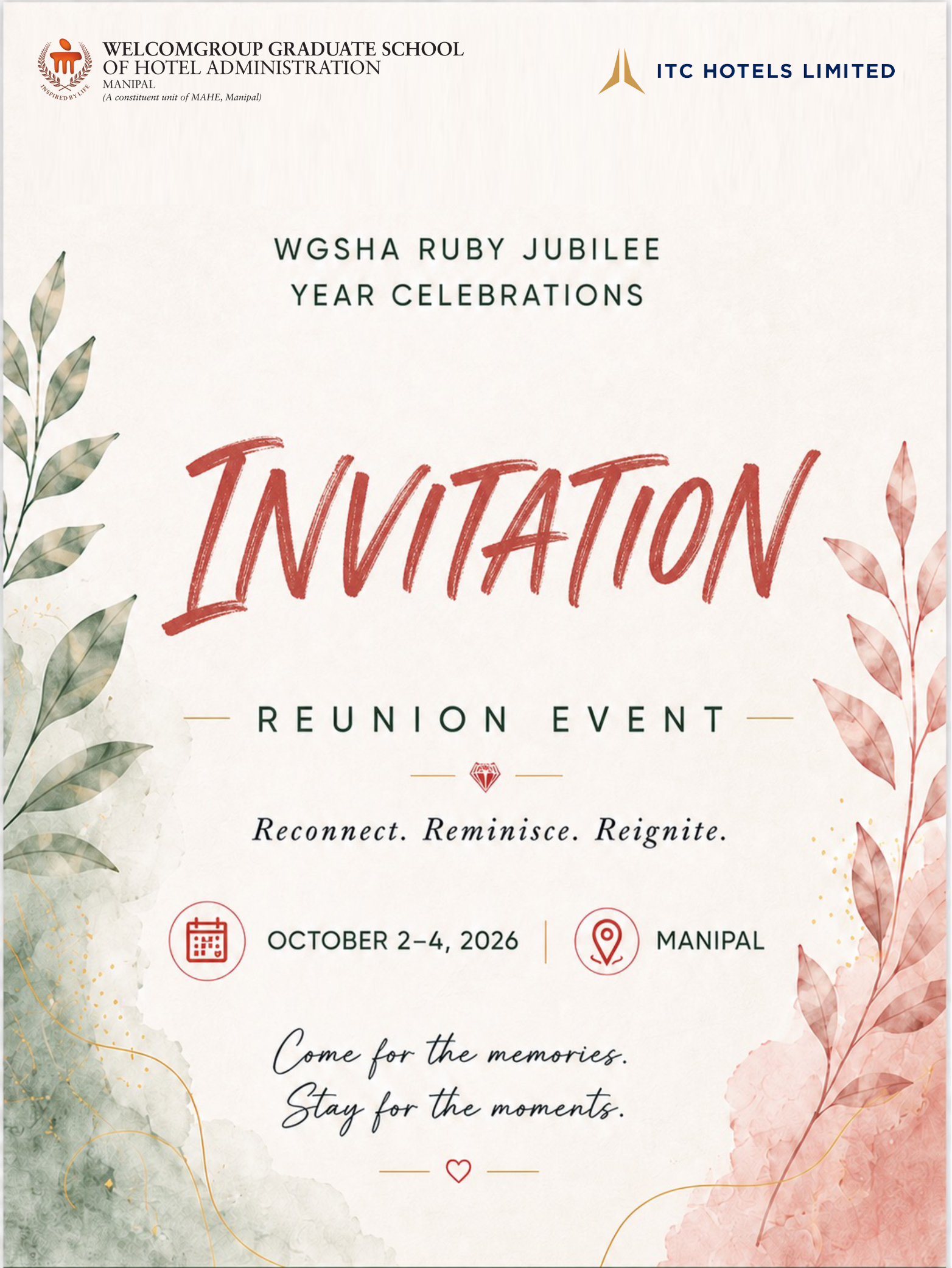 Ruby Jubilee Year Alumni Homecoming 2026